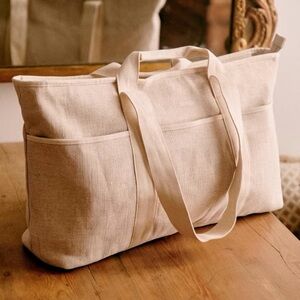 Sezane Tote Bag Écru. - Size T-U